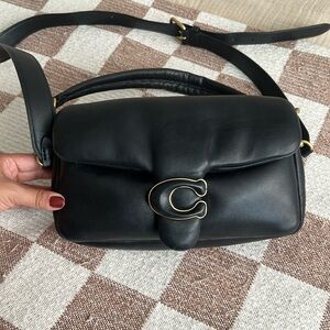 Coach Black Leather Shoulder Bag
